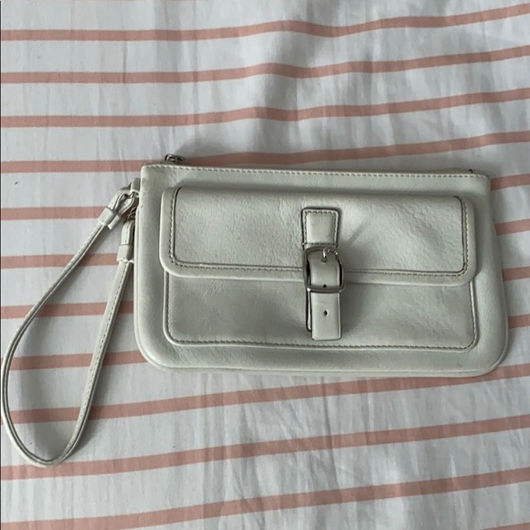 **SOLD**Coach white wristlet - Picture 1 of 4
